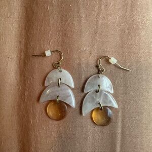 American Eagle Outfitters Gold and Pink Earrings